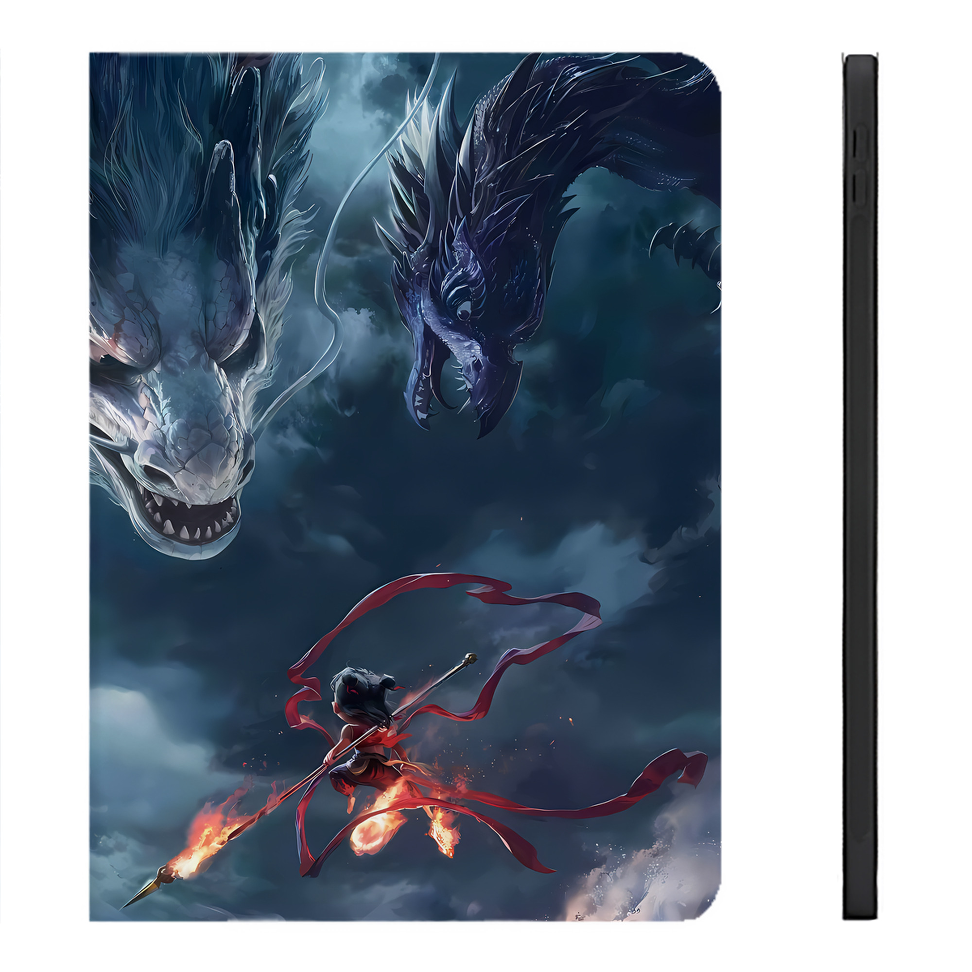 （画像用） Ne Zha 2 ナタ 魔童の大暴れ IPadケース ペンホルダー付き ブックスタイルデザイン